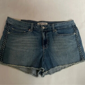 Andrew Charles Shorts Women's size US 31 Denim blue Cut Off Mini Short NWT